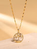 Jewelry Lady Tree Stainless Steel Zircon Plating Hollow Out Inlay Necklace