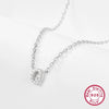 925 Sterling Silver Long-Lasting Plated Zircon cable chain Plating Inlay letter Pendant Necklace