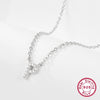 925 Sterling Silver Long-Lasting Plated Zircon cable chain Plating Inlay letter Pendant Necklace