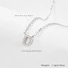 925 Sterling Silver Long-Lasting Plated Zircon cable chain Plating Inlay letter Pendant Necklace