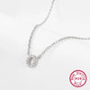 925 Sterling Silver Long-Lasting Plated Zircon cable chain Plating Inlay letter Pendant Necklace