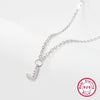 925 Sterling Silver Long-Lasting Plated Zircon cable chain Plating Inlay letter Pendant Necklace