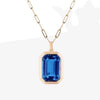 Jewelry IG Style French Style Classic Style Square 304 Stainless Steel Zircon Inlay Pendant Necklace