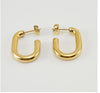 1 Pair Simple Style U Shape Plating 304 Stainless Steel Titanium Steel 18K Gold Plated Earrings