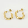 1 Pair Simple Style U Shape Plating 304 Stainless Steel Titanium Steel 18K Gold Plated Earrings