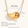 Jewelry Simple Style Solid Color 304 Stainless Steel 18K Gold Plated Plating Pendant Necklace