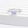 White Gold Plated 925 Sterling Silver Zircon Square Heart Shape Rings 925 Sterling Silver Rings