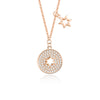 925 Sterling Silver Zircon Inlay Star Pendant Necklace