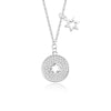 925 Sterling Silver Zircon Inlay Star Pendant Necklace