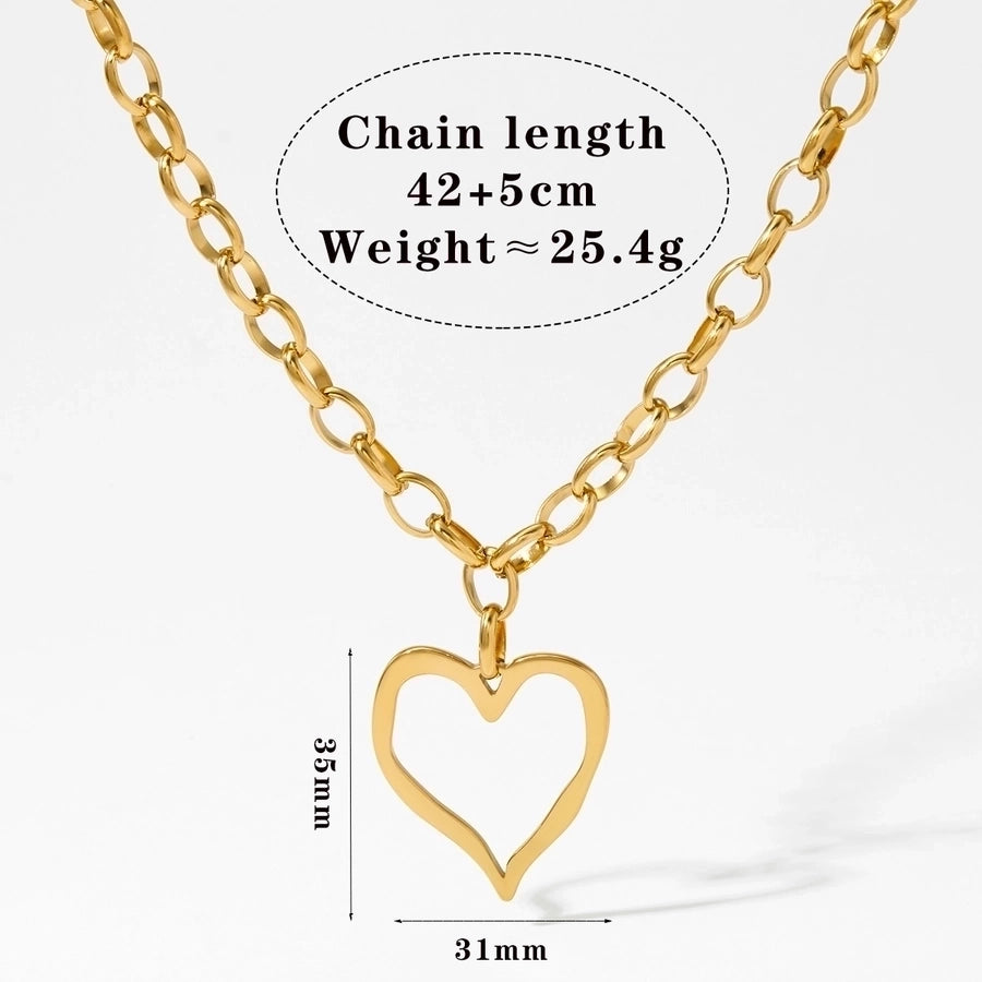 Jewelry Modern Style Sweet Heart Shape 304 Stainless Steel 316 Stainless Steel  16K Gold Plated White Gold Plated Gold Plated Jewelry Set