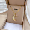 Vintage Style Rabbit Star Moon Titanium Steel Copper Plating Inlay Zircon Pendant Necklace